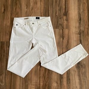 ✧ Like New ✧ Adriano Goldschmied Stevie Slim Straight Ankle White Jeans